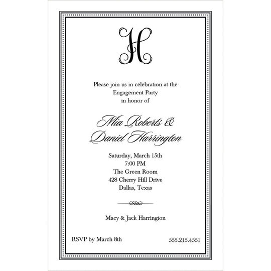 Elegant Border Invitations